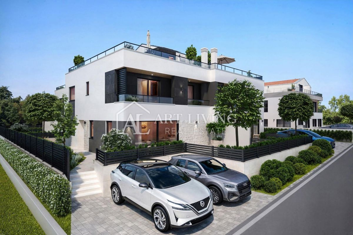 Parenzo - moderna casa a schiera con piscina in ottima posizione - NUOVA COSTRUZIONE!