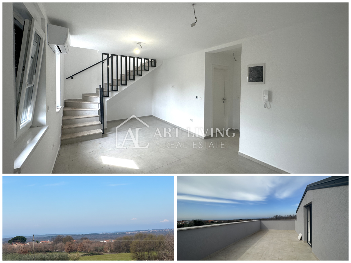 Parenzo, dintorni: appartamento su due piani con tre camere da letto e un'esclusiva terrazza sul tetto.