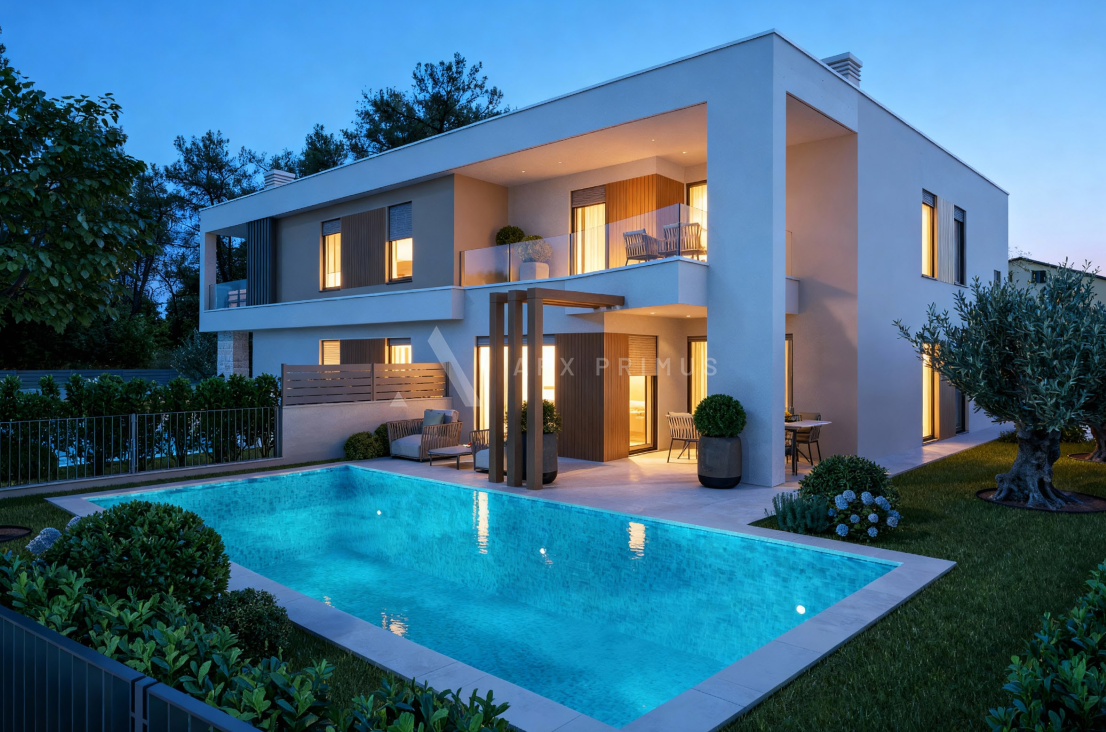 Moderna dvojna kuća s bazenom, Murine, Umag