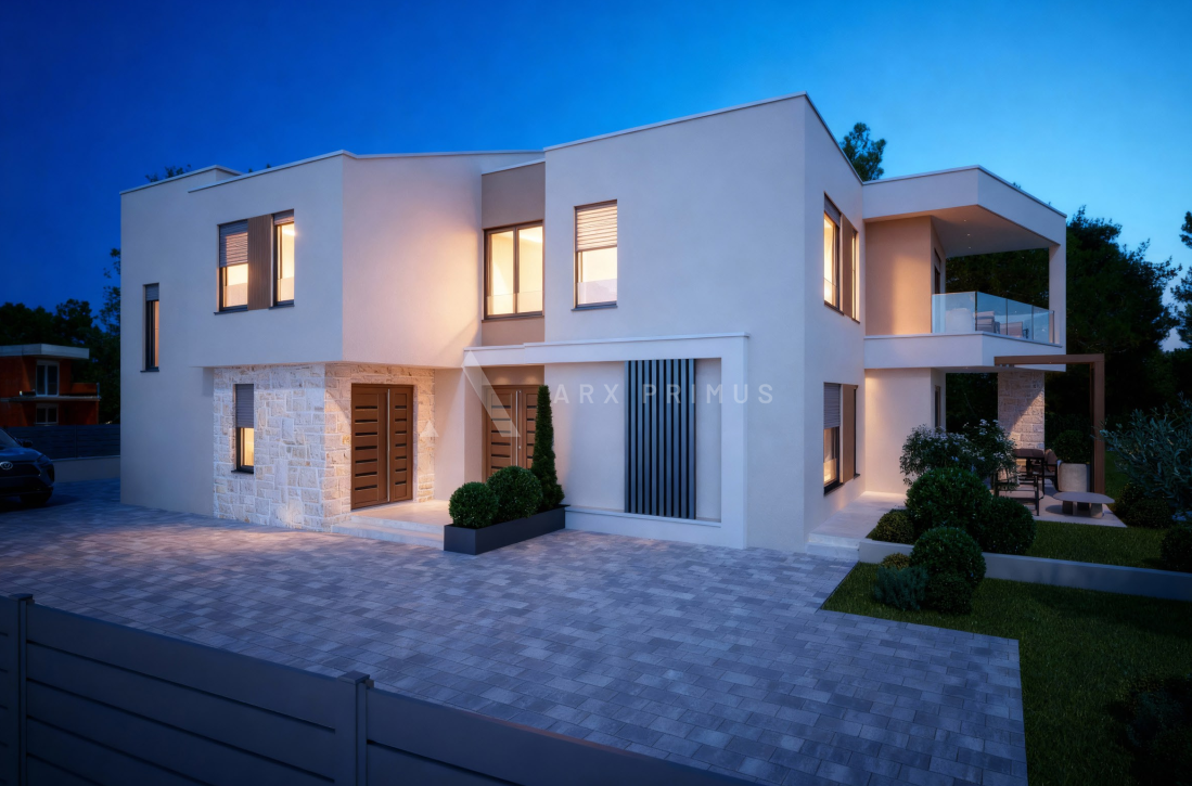 Moderna dvojna kuća s bazenom, Murine, Umag