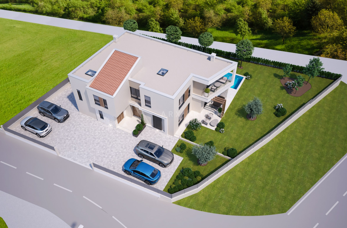 Moderna dvojna kuća s bazenom, Murine, Umag