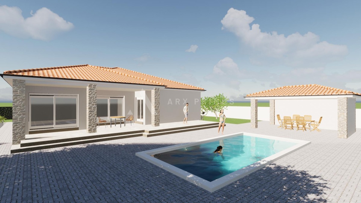 Nova prizemna samostojeća kuća s bazenom – Juricani, Umag