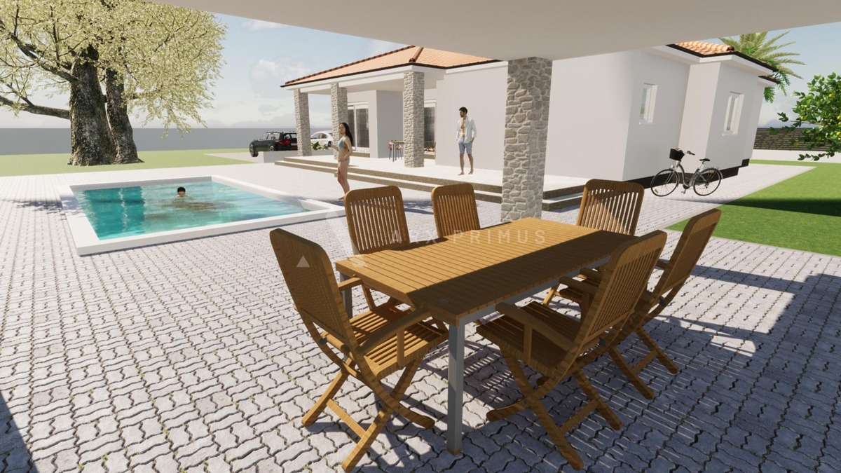 Nova prizemna samostojeća kuća s bazenom – Juricani, Umag