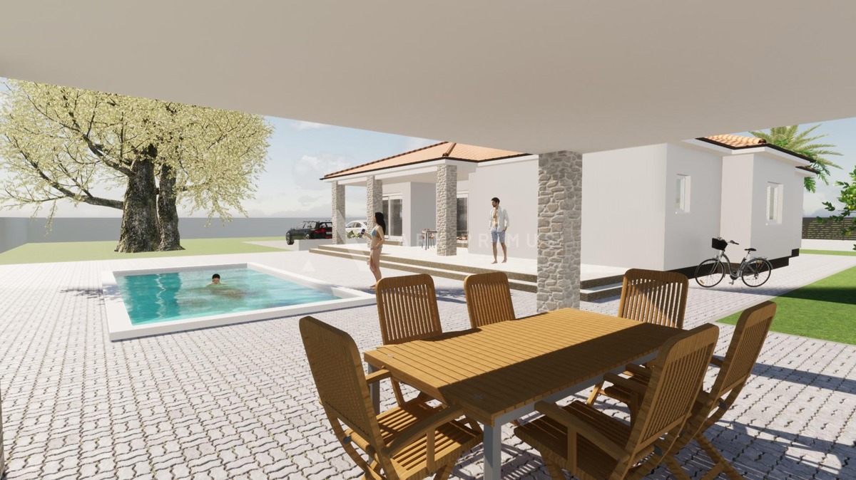 Nova prizemna samostojeća kuća s bazenom – Juricani, Umag