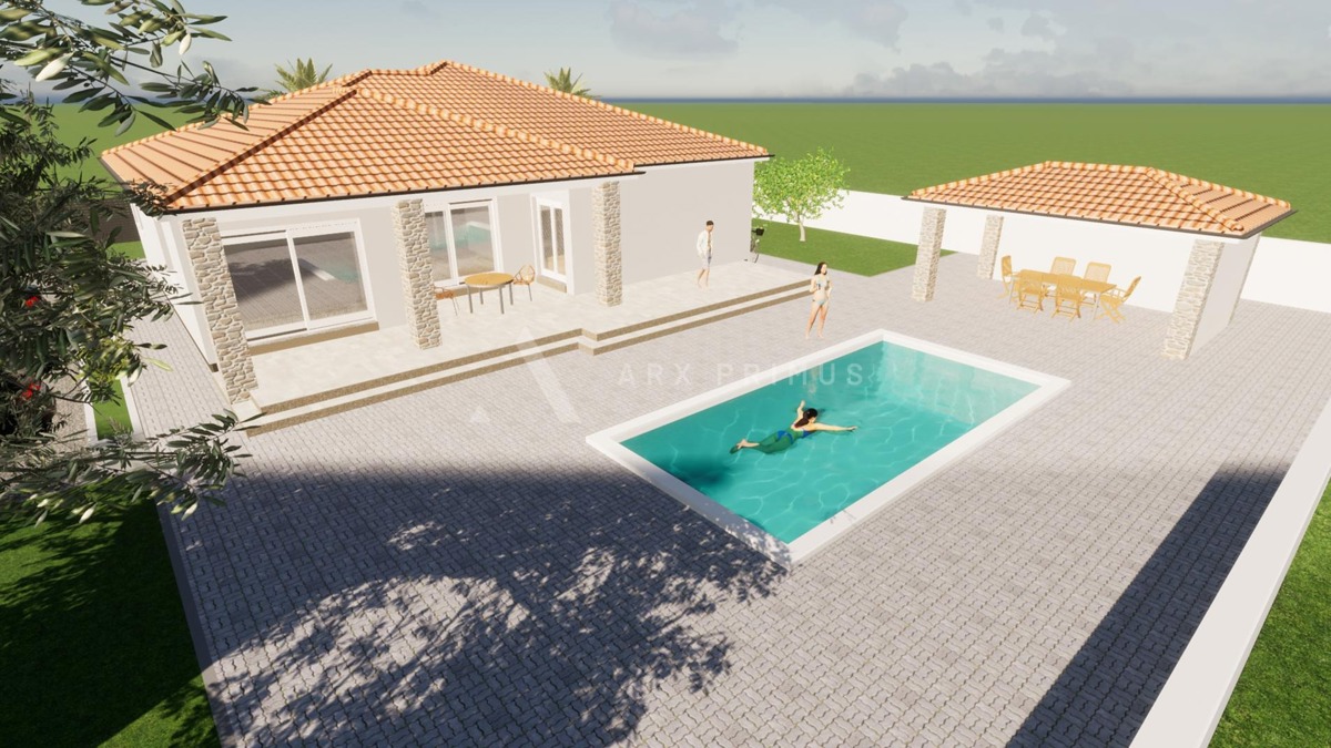 Nova prizemna samostojeća kuća s bazenom – Juricani, Umag