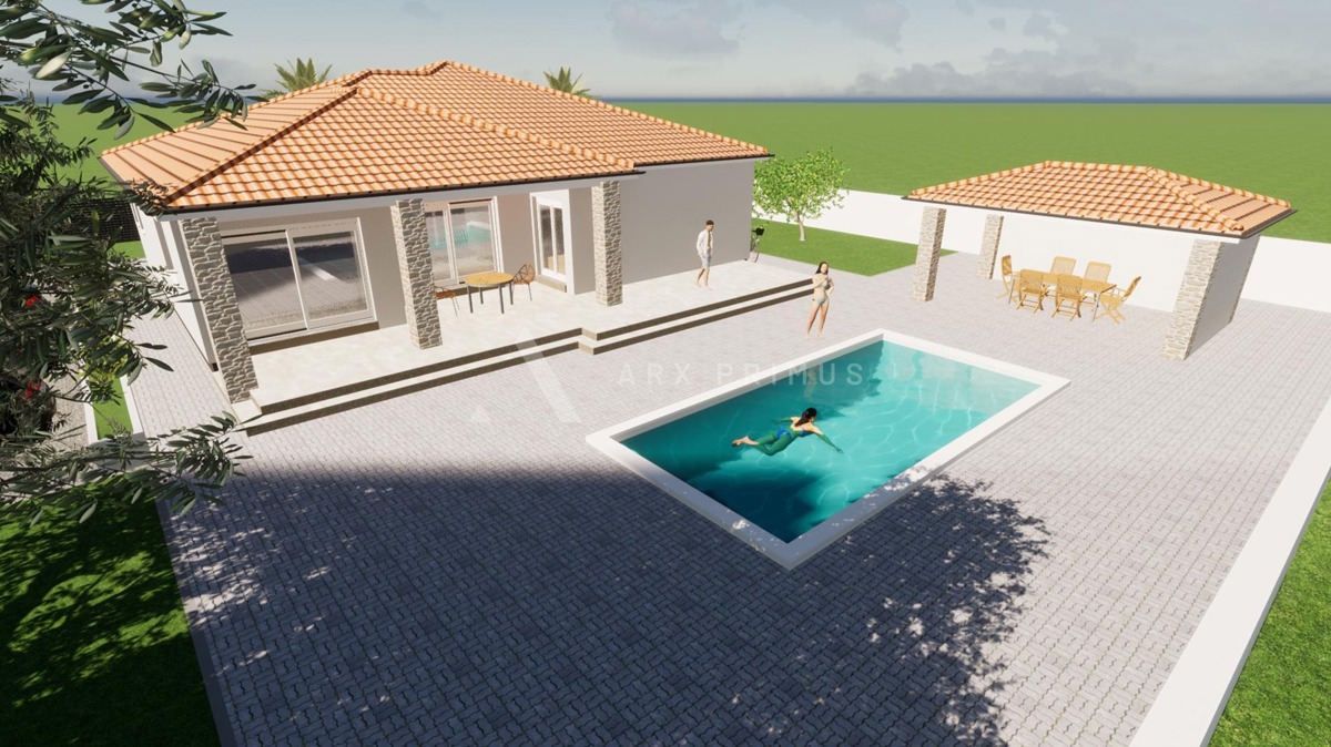 Nova prizemna samostojeća kuća s bazenom – Juricani, Umag