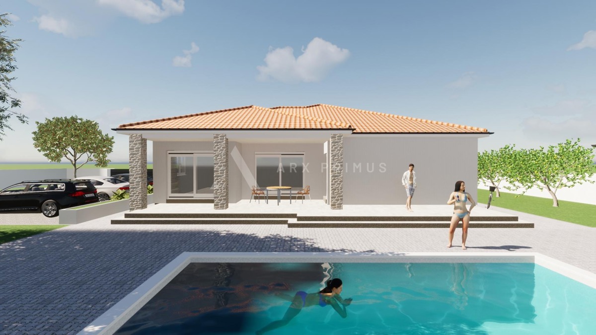 Nova prizemna samostojeća kuća s bazenom – Juricani, Umag