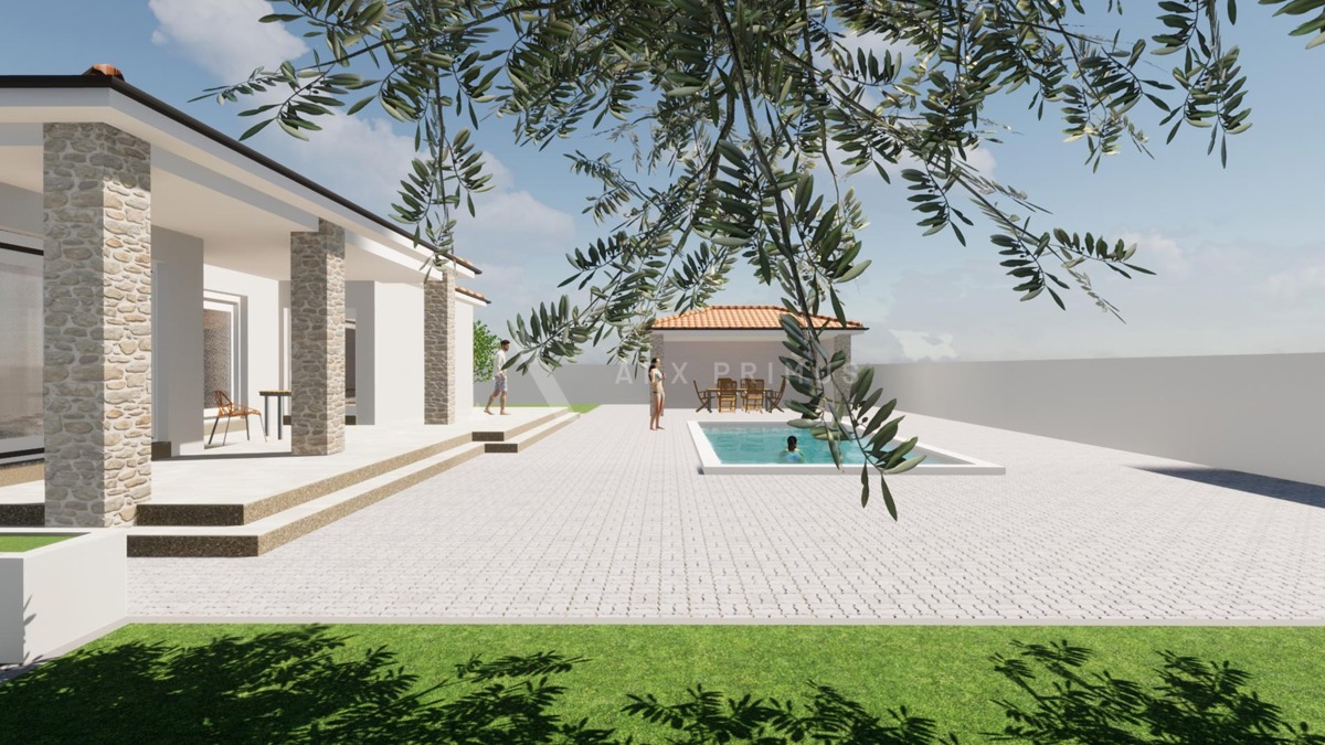 Nova prizemna samostojeća kuća s bazenom – Juricani, Umag