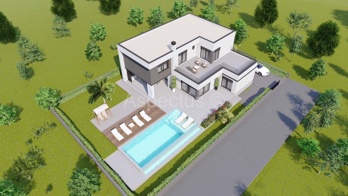 Una nuova casa con piscina in costruzione | vicino a Pola, Marčani