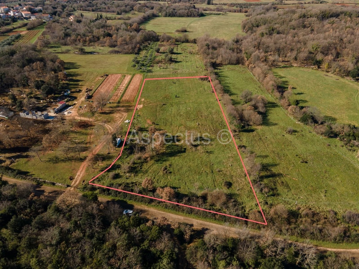 Terreno di forma regolare – ideale per realizzare un frutteto, un uliveto o un vigneto, situato a Valtura vicino a Pola