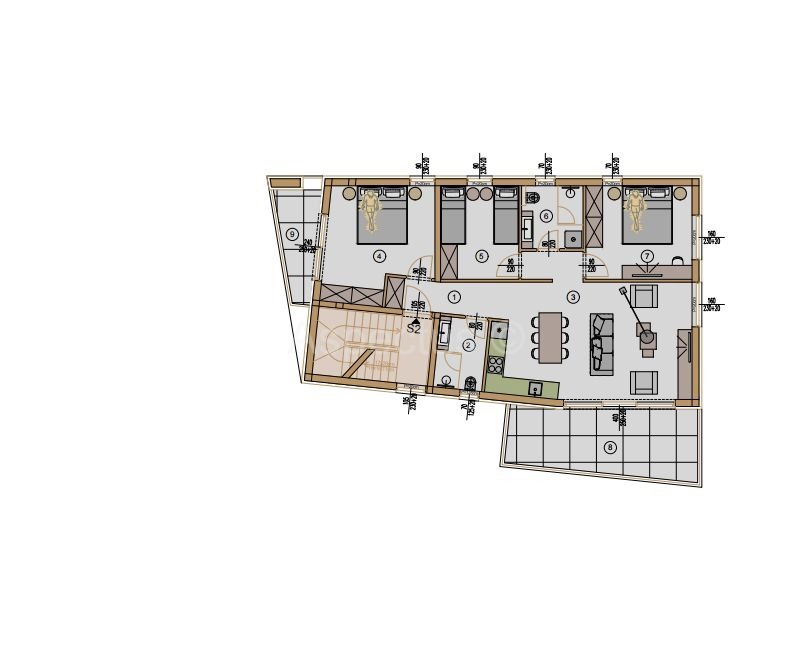 Nuova costruzione, moderno appartamento nuovo con tre camere da letto, vicino alla spiaggia, Medulin, Istria