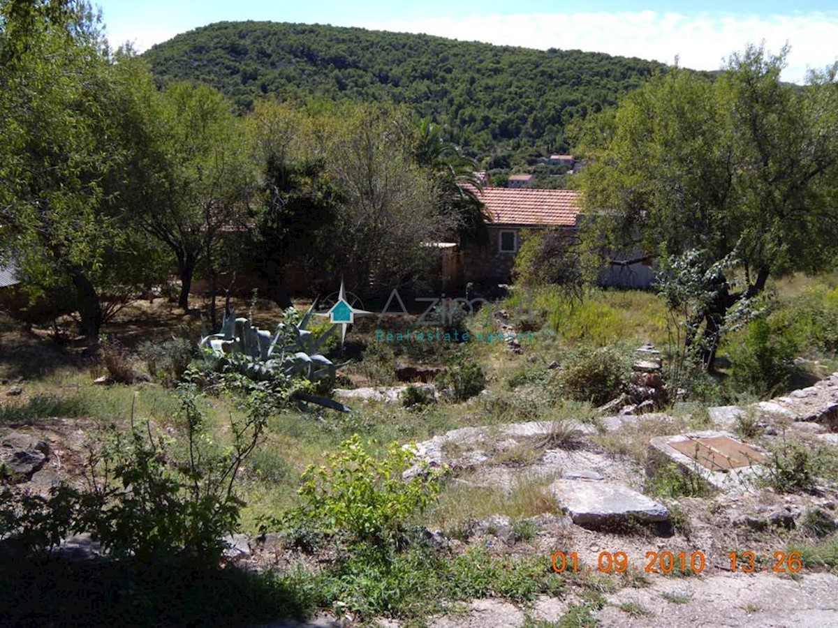 Dalmazia , Hvar , Dol Sv.Ana , casa 46m2 con terreno edificabile 650m2