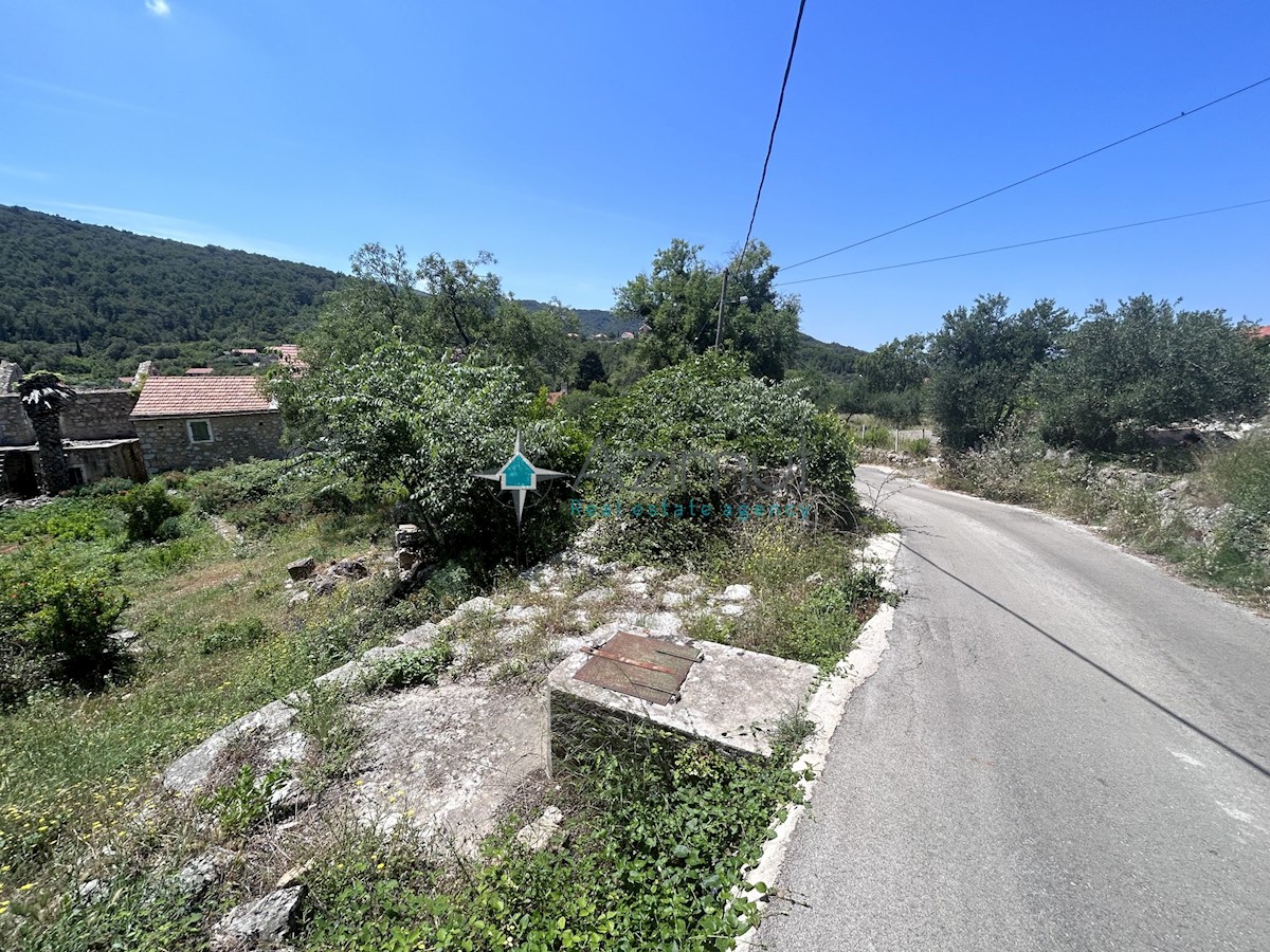 Dalmazia , Hvar , Dol Sv.Ana , casa 46m2 con terreno edificabile 650m2