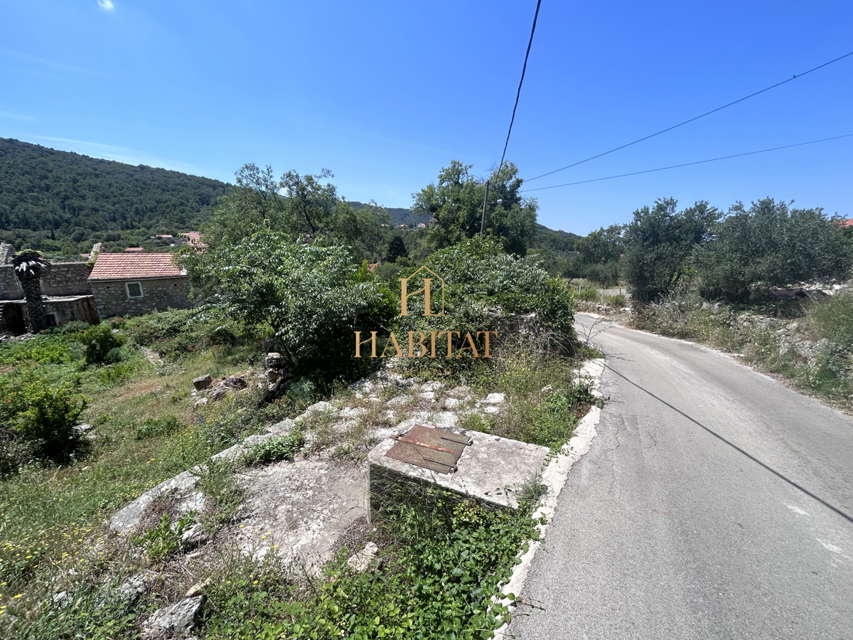 Dalmazia , Hvar , Dol Sv.Ana , casa 46m2 con terreno edificabile 650m2