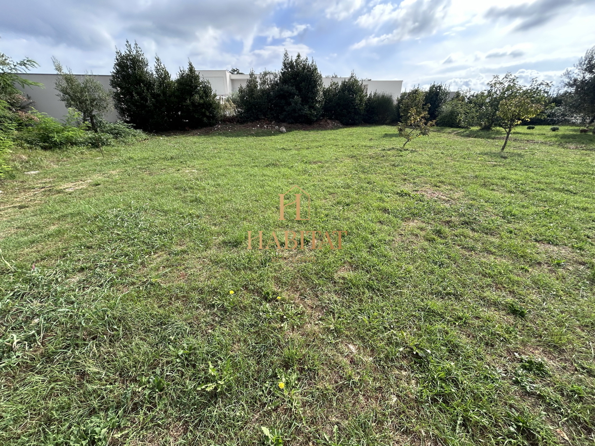 Istria, Zambratija, terreno edificabile 680m2, utenze pagate, progetto