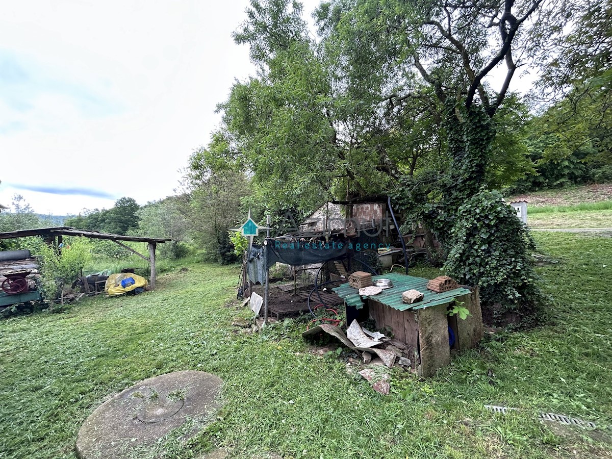 Istria, Plovania, casa doppia su un terreno edificabile di 721m2, 18857m2 di terreno agricolo, bosco