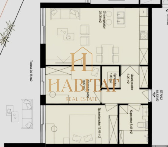 Istria, Tar-Vabriga, appartamento 82 m2 + giardino 310 m2