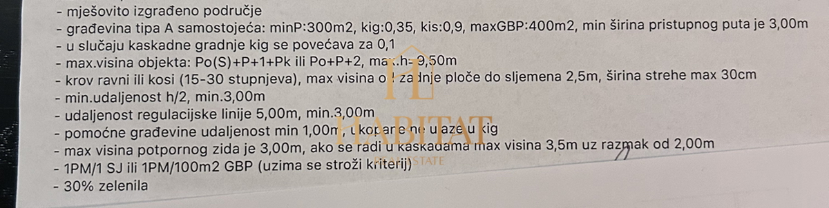 Dalmazia, Vinišće, terreno edificabile 1252m2, vista mare dal primo piano, ottima posizione, 80m dal mare