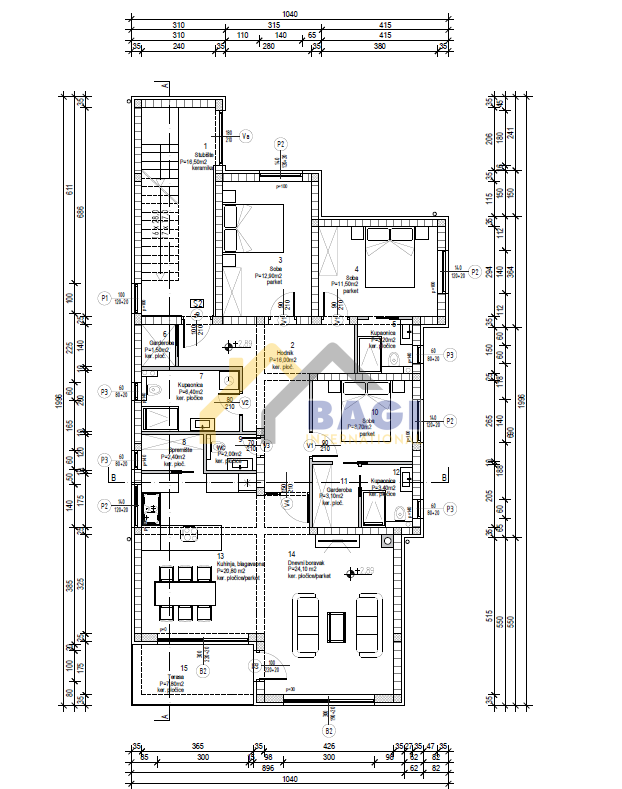 Appartamento Kožino, Zadar - Okolica, 116m2