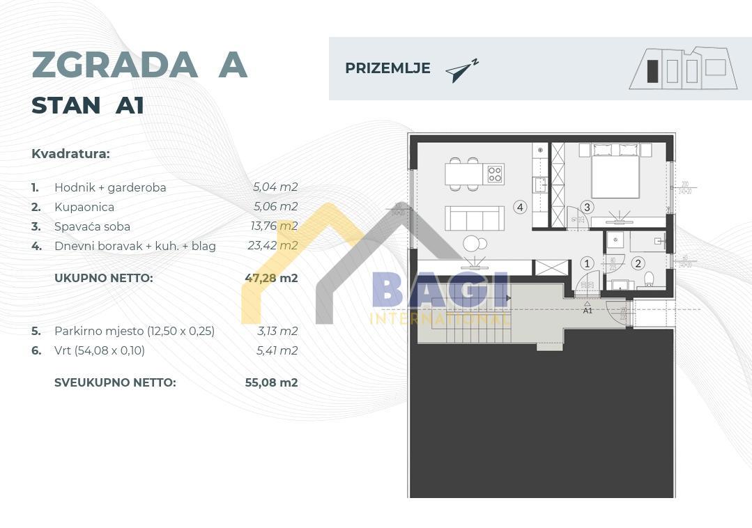 Vendesi Fažana-Valbandon Appartamento di nuova costruzione con giardino A1