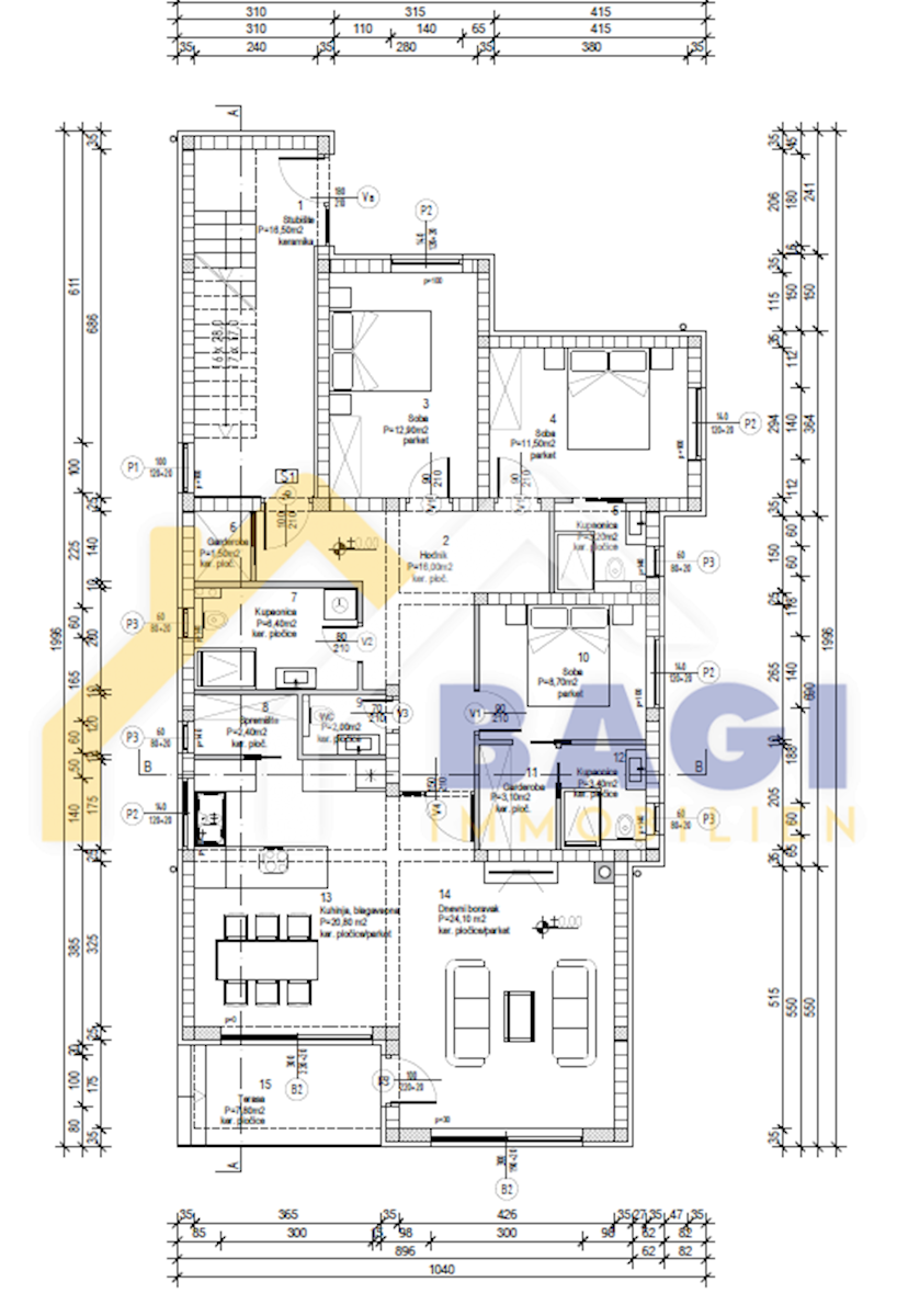 Appartamento Kožino, Zadar - Okolica, 116m2