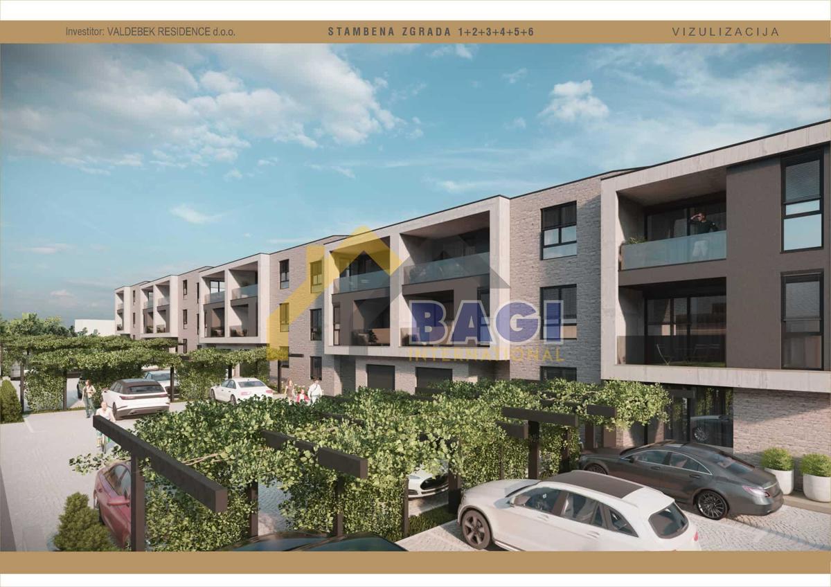 Appartamento 65,95m2-Giardino 77m2-due posti auto