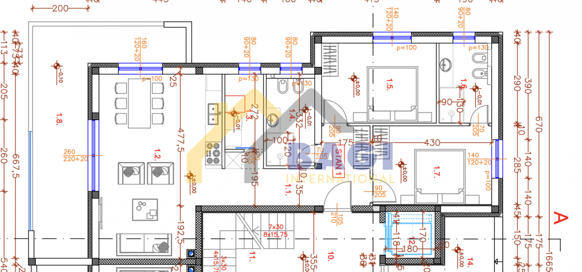 Appartamento Fažana, 104,55m2