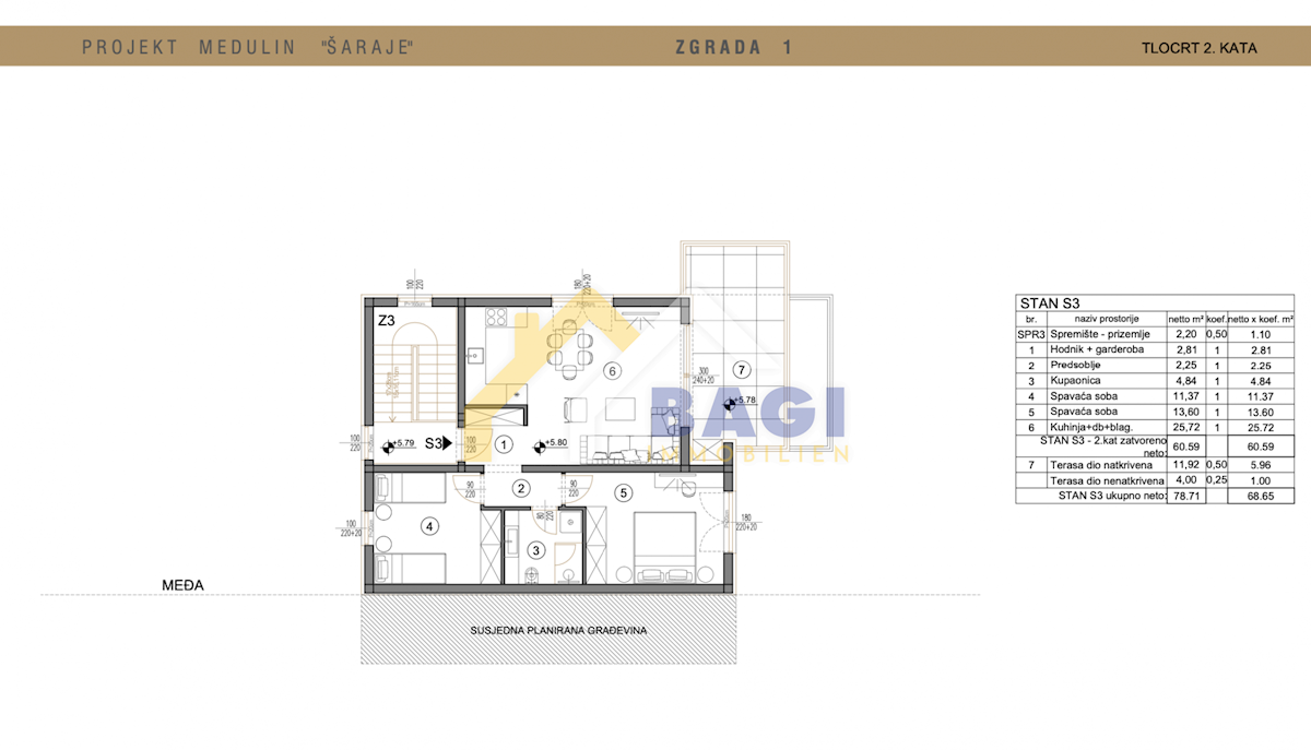 Appartamento Medulin, 68,65m2