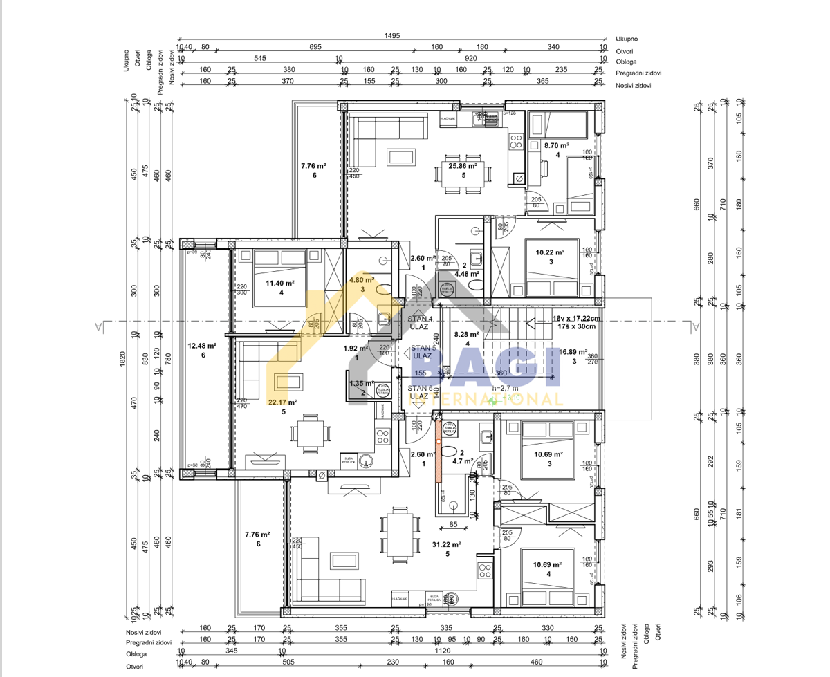 Žminj-nuova costruzione 55,74 m2-piano terra-giardino