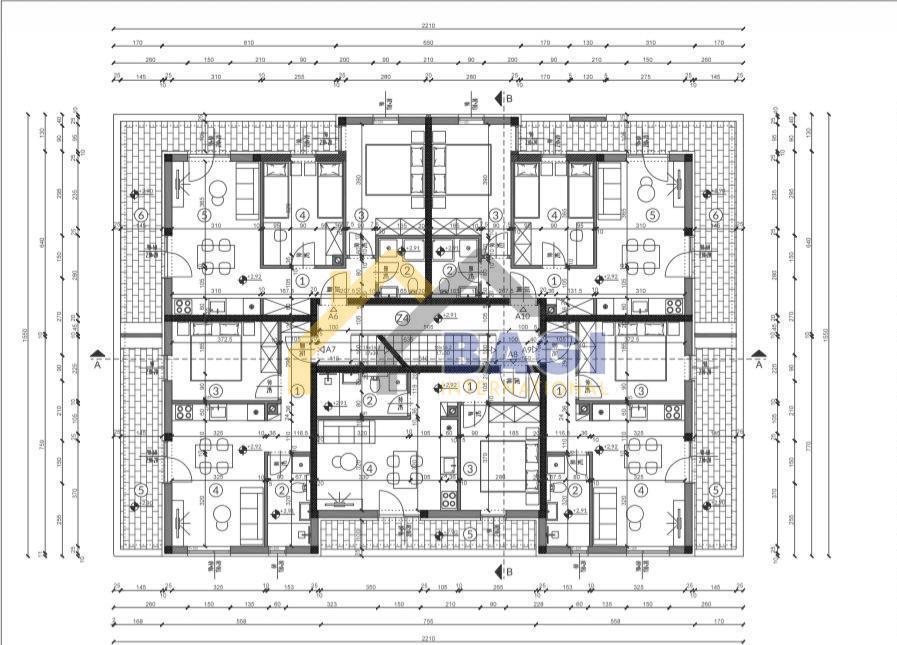 PULA ŠIKIĆI APPARTAMENTO DI NUOVA COSTRUZIONE A7-45,28m2-1° piano