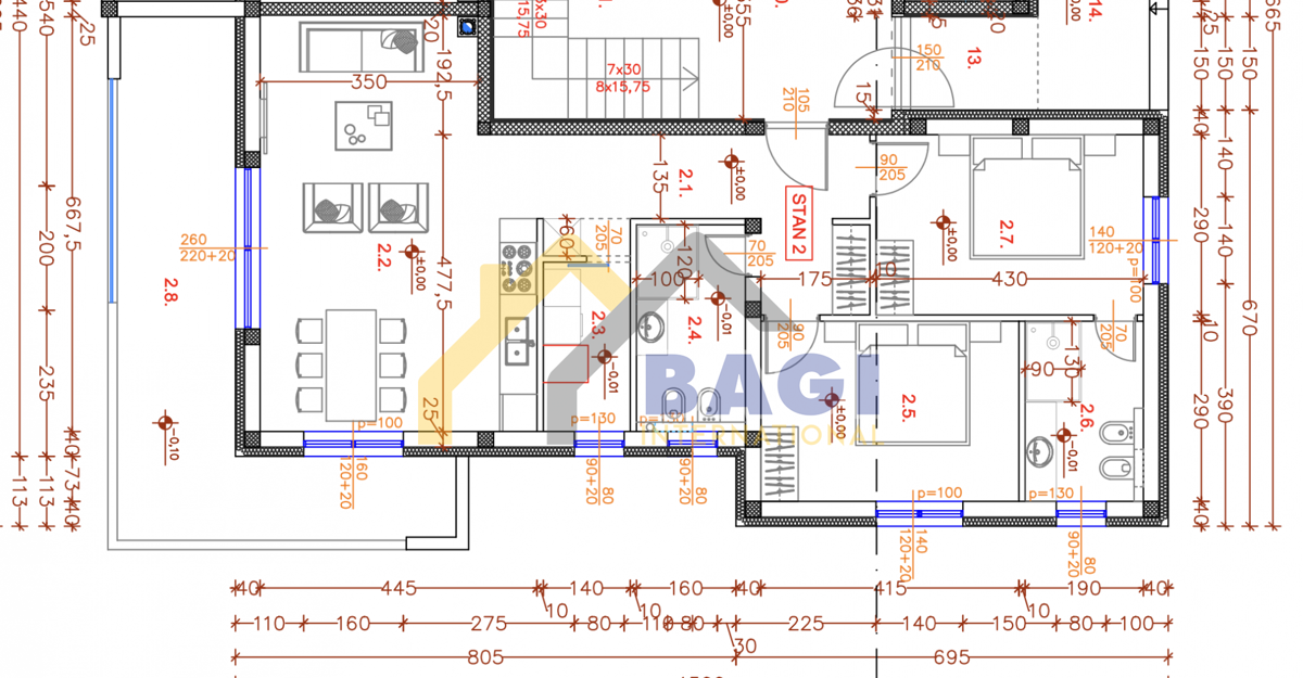 Appartamento Fažana, 100,94m2