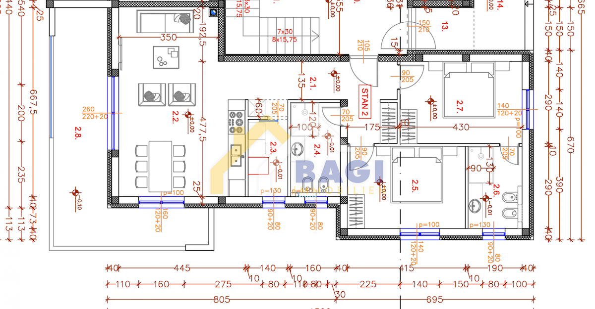 Appartamento Fažana, 100,94m2