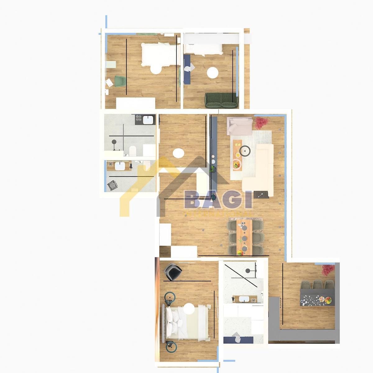 Appartamento Gračani, Podsljeme, 130m2