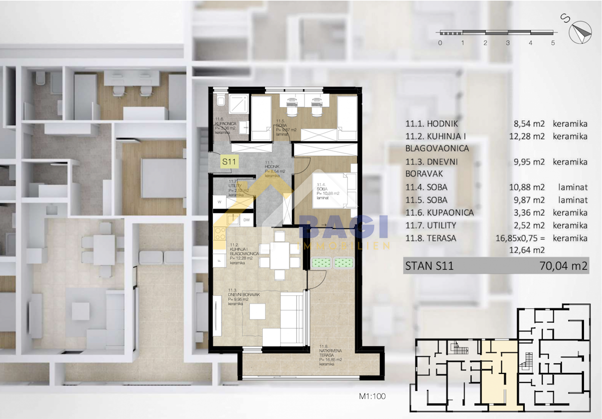 Appartamento Labin, 70,04m2