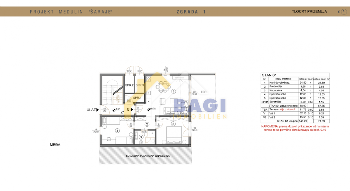 Appartamento Medulin, 71,39m2