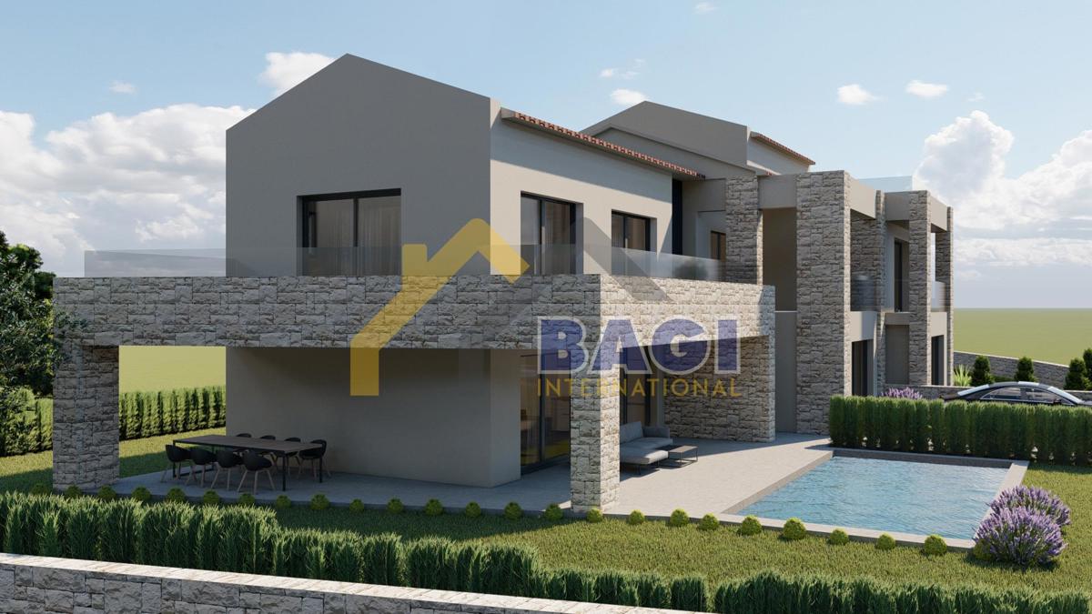 Terreno edificabile con fondazioni realizzate – Vižinada