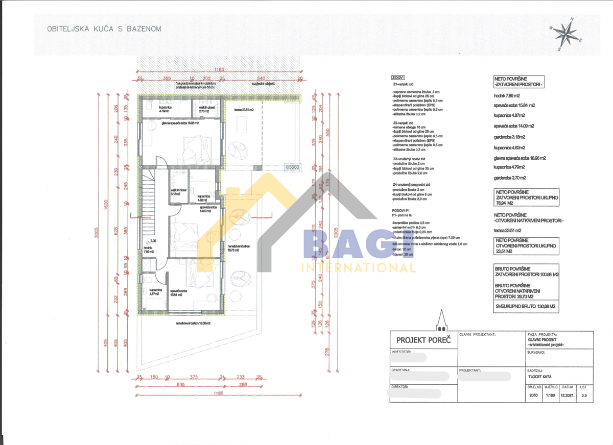 Terreno edificabile con fondazioni realizzate – Vižinada