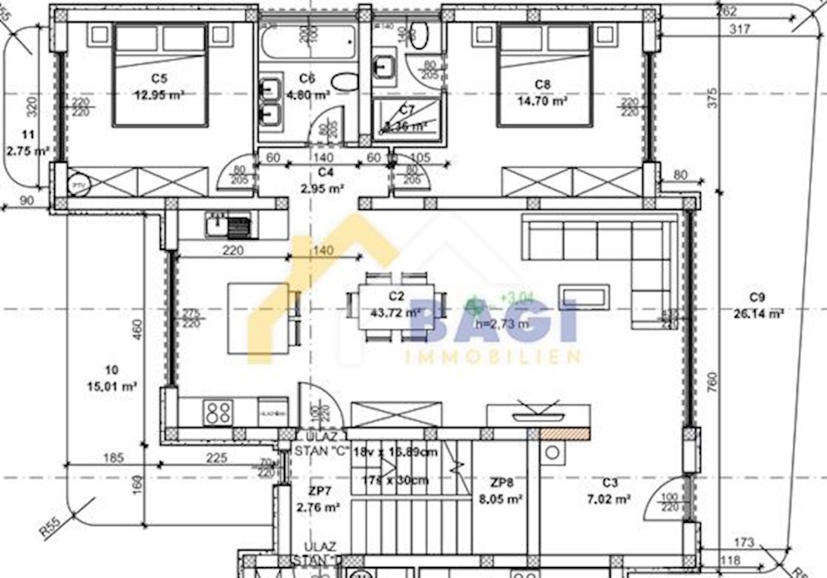 Appartamento Rovinj, 133,40m2