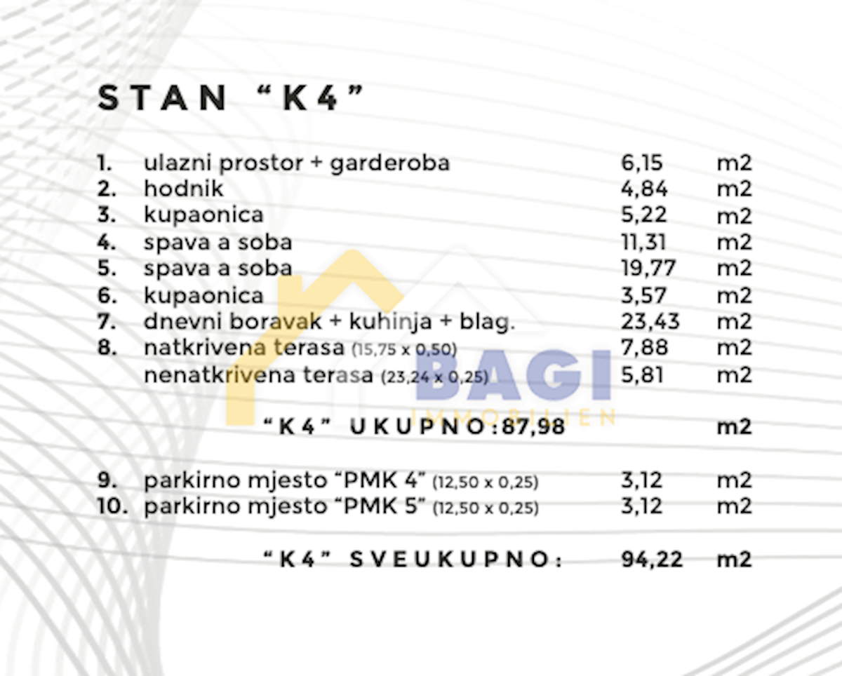 Appartamento Štinjan, Pula, 94,22m2