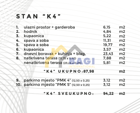 Appartamento Štinjan, Pula, 94,22m2