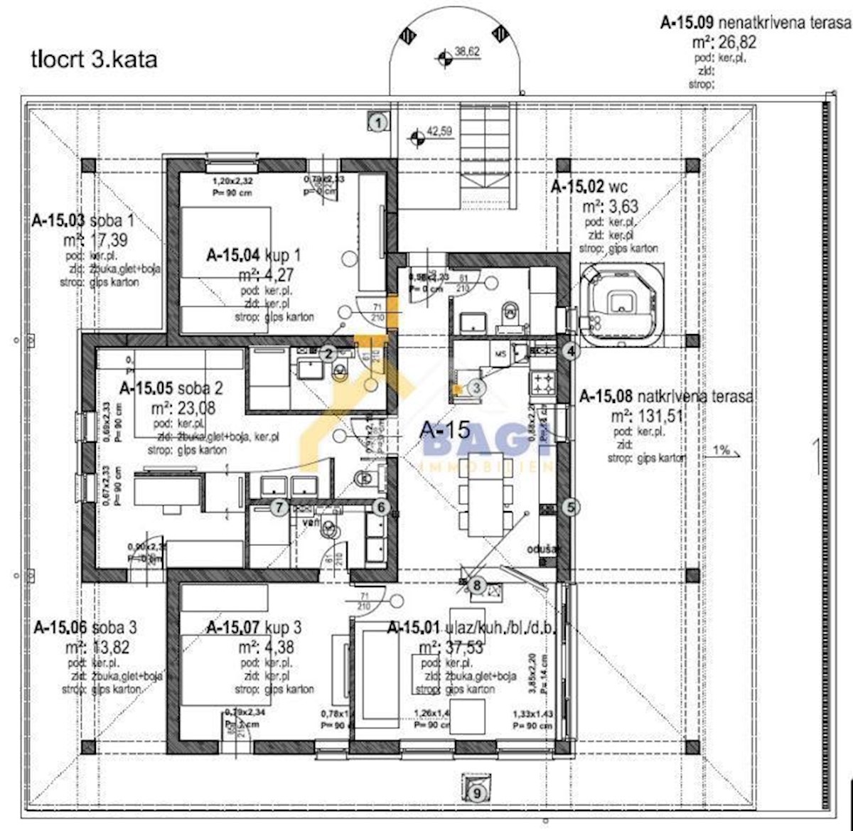 Appartamento Jezera, Tisno, 185m2