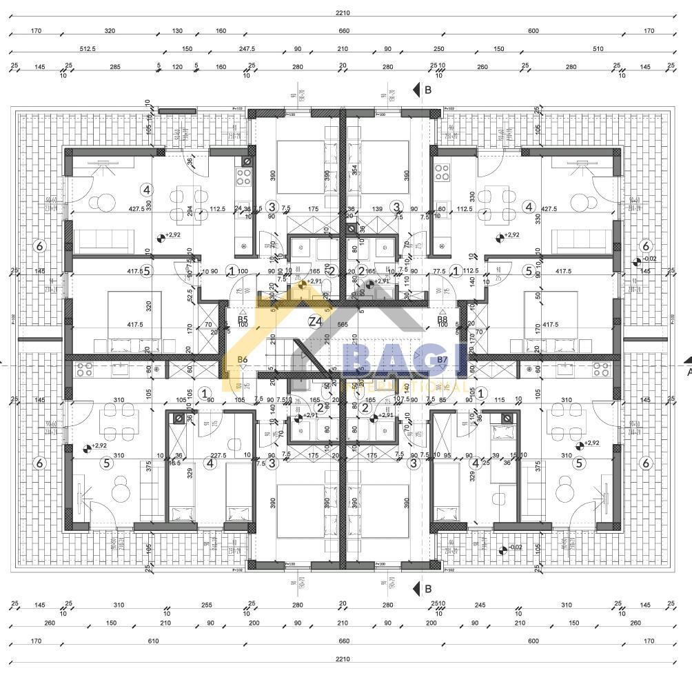 PULA ŠIKIĆI APPARTAMENTO CON DUE CAMERE DA LETTO B6-57,96m2-PARCHEGGIO