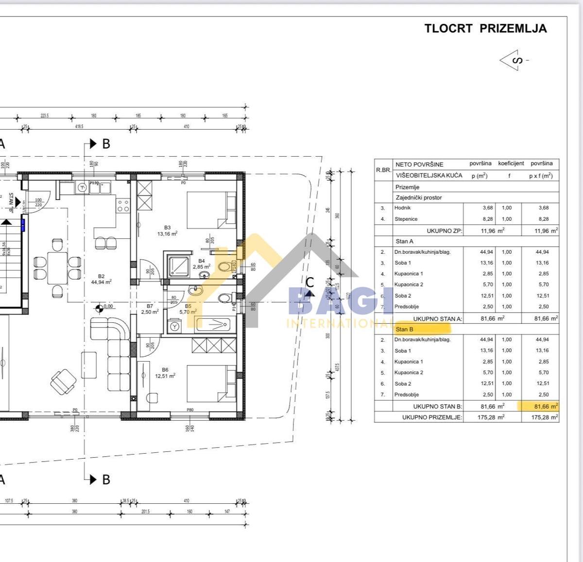 APPARTAMENTO A ROVINJ, A 500 METRI DAL MARE - 81,66 m2 - giardino 58 m2 - PARCHEGGIO