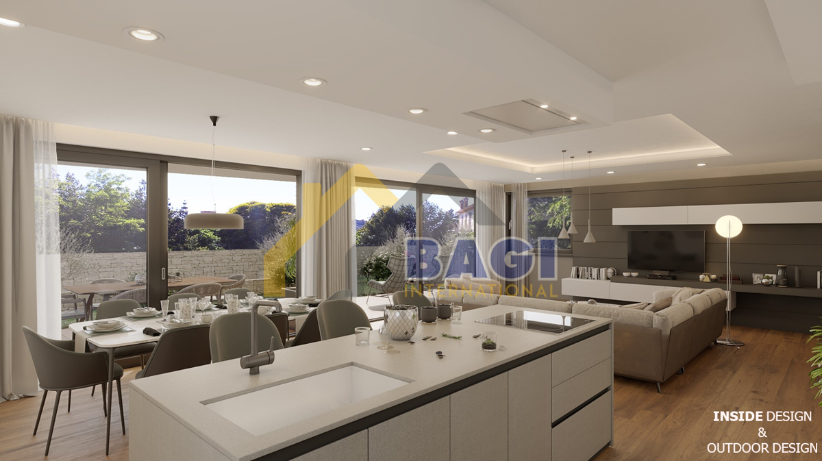 Rovigno-appartamento di lusso con giardino a 400 metri dal mare!