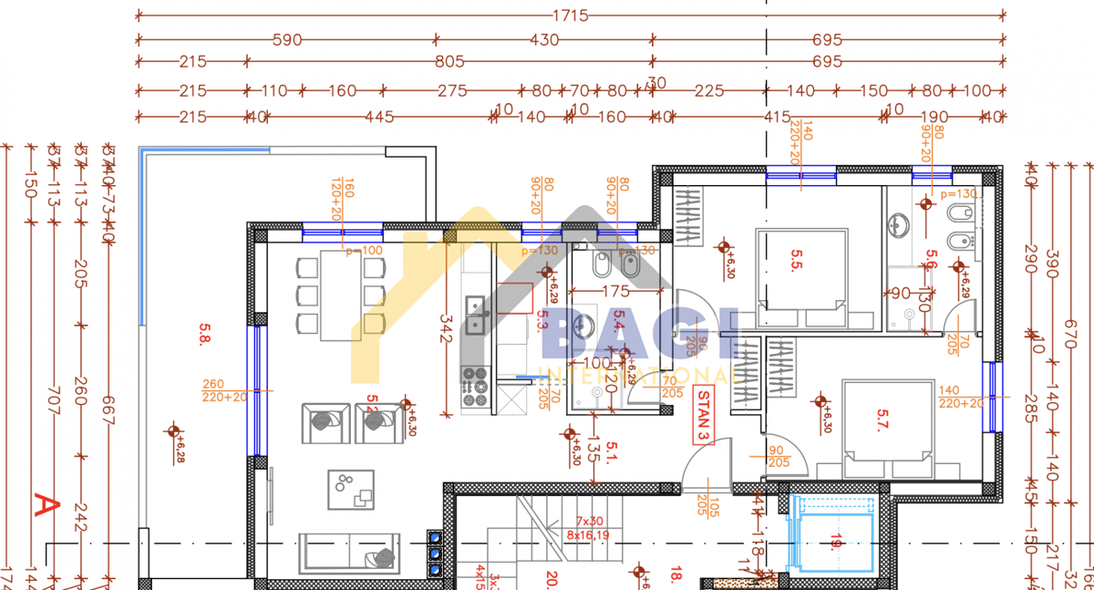 Appartamento Peroj, Vodnjan, 101,35m2