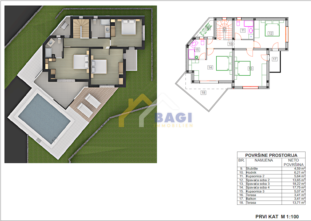 Casa Brodarica, Šibenik - Okolica, Podsolarsko, 105,37m2