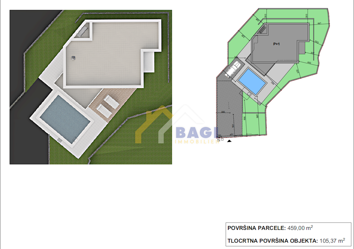 Casa Brodarica, Šibenik - Okolica, Podsolarsko, 105,37m2