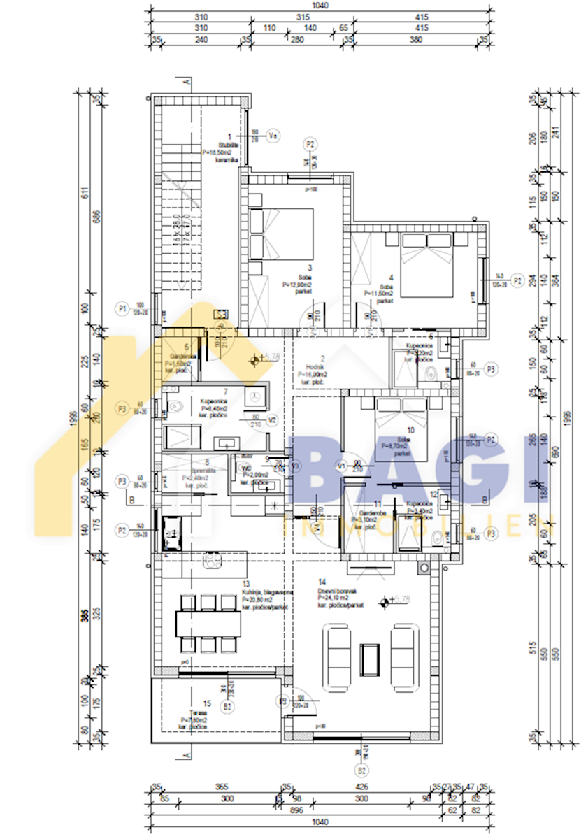 Appartamento Kožino, Zadar - Okolica, 116m2