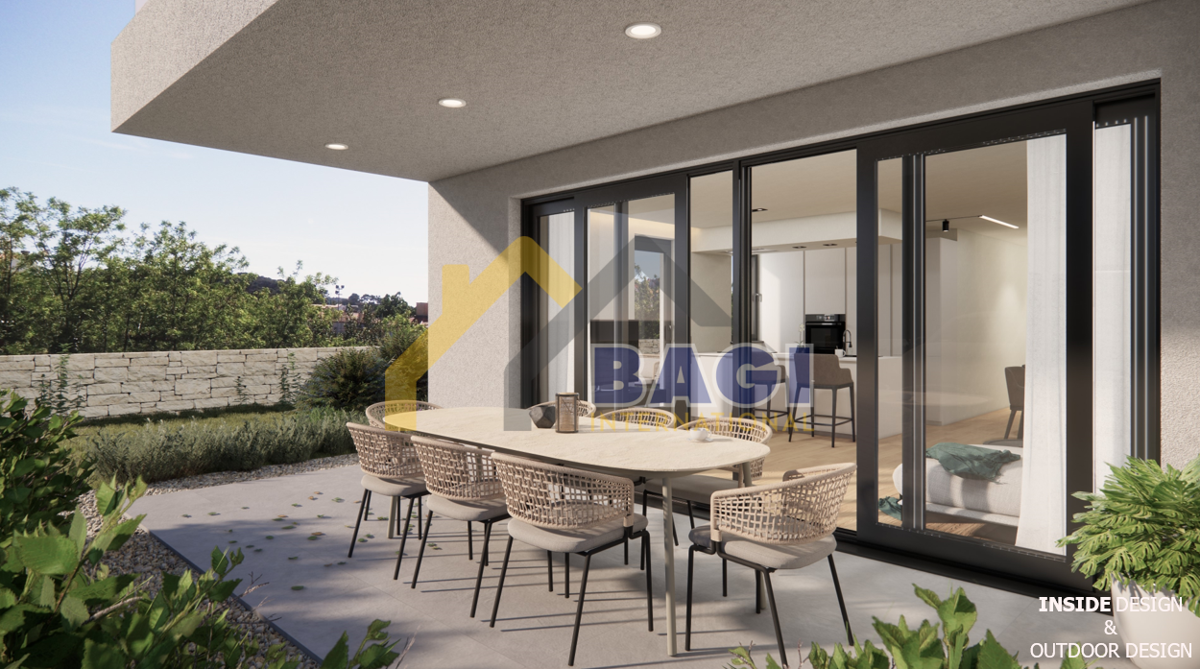 Rovigno-Appartamento di lusso al piano terra a 400 metri dal mare!