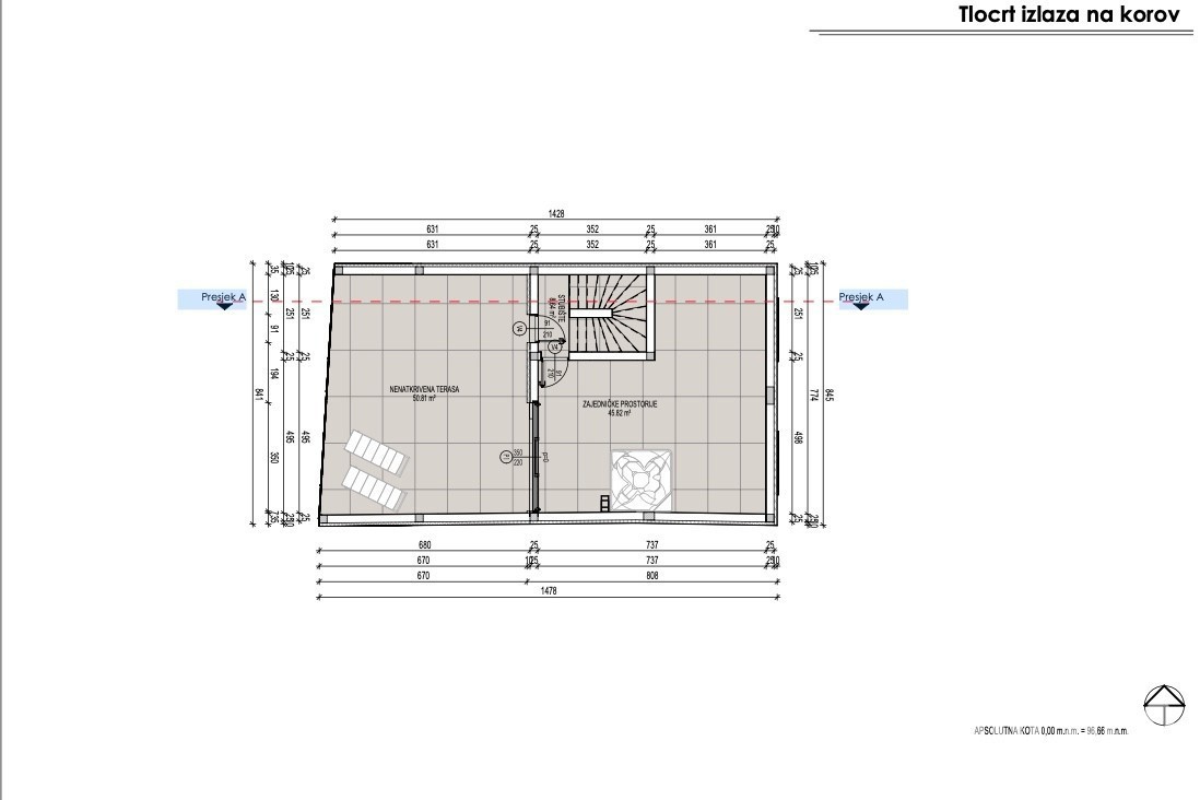 Appartamento al secondo piano, in costruzione, Tar